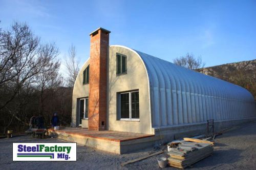 Steel Factory Mfg S30x30x14 Prefab Metal Arch Storage Building Garage Home Kit