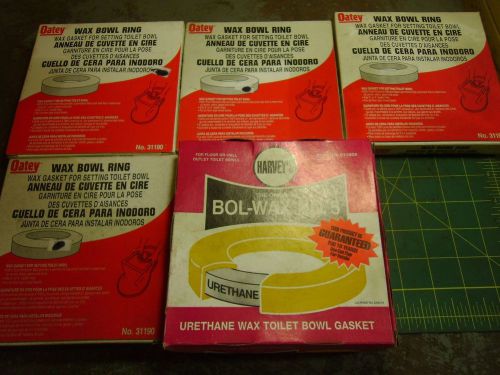 OATEY (4) 31190 HARVEYS(1) 011005 WAX BOWL RING LOT OF 5 #51824