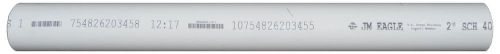 JM Eagle 22 1/8 Inch Long x 2 Inch Inside Diameter - SCH 40 White Pipe