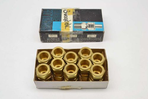 NEW SWAGELOK B-1210-6 BRASS 3/4IN UNION STRAIGHT TUBE FITTING B478451