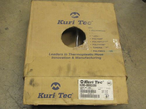 60&#039; KURI TEC K010-0608X100 K0100608X100 3/8&#034; X 1/2&#034; KLEARON VINYL TUBING NIB