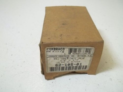 CONBRANCO 62-105-01 CHECK VALVE 1&#034;X1&#034; *USED*