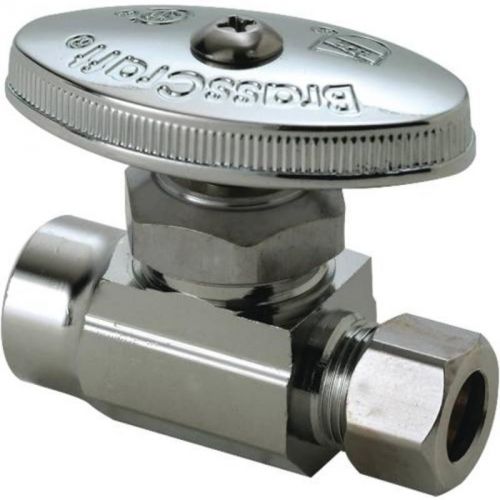 Straight Valve 1/2 Sweat X 3/8 Comp R14X C BRASSCRAFT Water Supply Line Valves