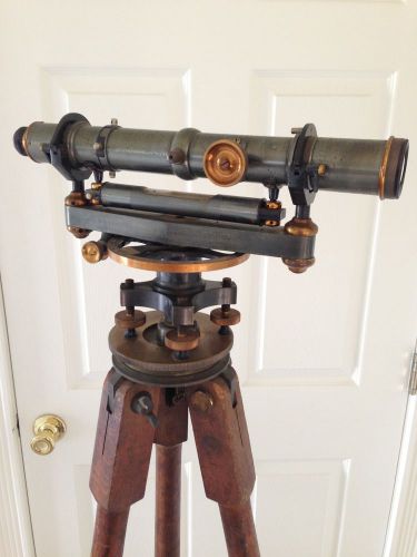 Antique Warren-Knight &#034;Sterling&#034; Surveyor Transit Level w/ Orignal Tripod &amp; Case