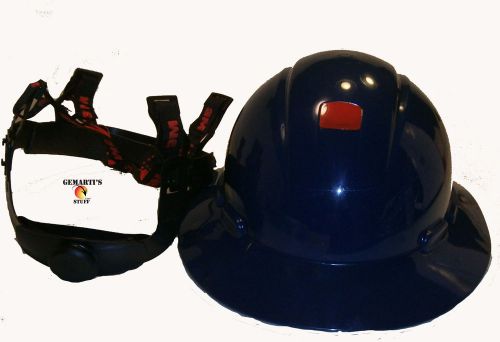 3m full brim hard hat uvicator, 4 point ratchet suspension, navy blue h-810r-uv for sale