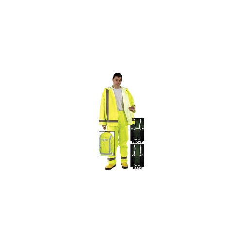 Hi-Vis Rain Pants, Hi-Vis Ylw/Green, M 500RPWMED