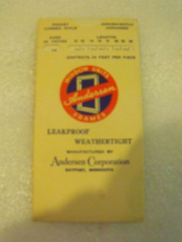 Anderson Windows Bayport MN Paper Pocket Lumber Scale