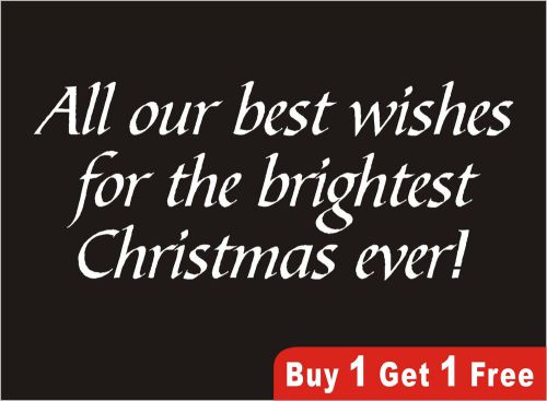 2X Bright Christmas Wall Decal Sticker VINYL School Club FREE SHIPPING - 531
