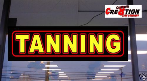 LED Light boxSign TANNING  Neon/Banner Alternative 46&#034;x12&#034; window sign - Bright!