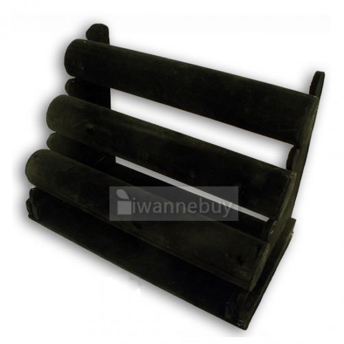 Fashion Black 3-Tier Velvet Watch/Bracelet Jewelry Display Holder Stand Rack New