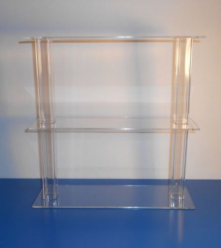 2 Tier Acrylic Display Riser - 12&#034; Long x 12&#034; High x 4&#034; Wide - Brand NEW