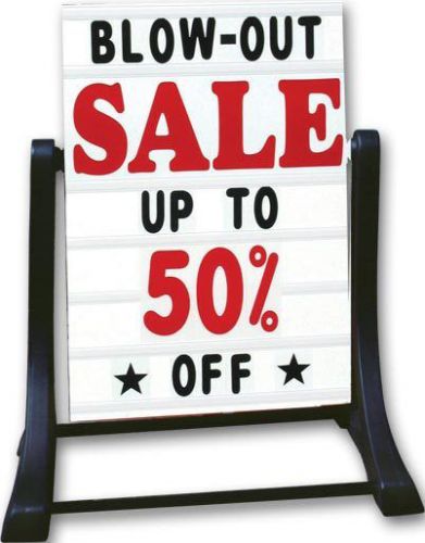 Deluxe White Swinger Sidewalk Message Board Sign 24&#034;x36&#034;