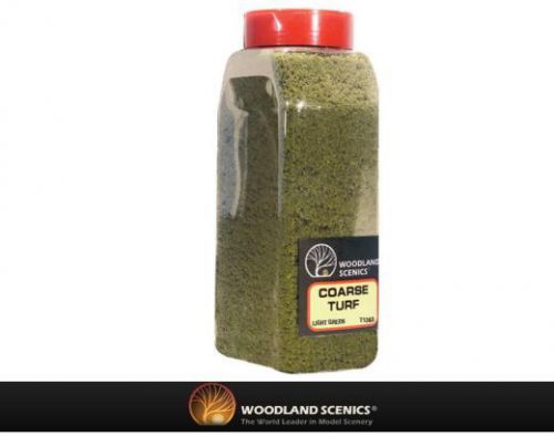 Woodland Scenics T1363 Coarse Turf Light Green Shaker 57.7 cu in (945 cu cm)