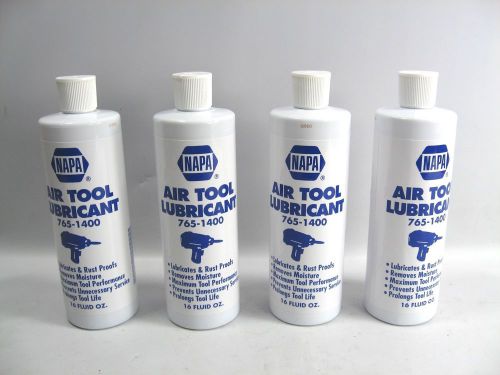 4x 16 oz bottle napa air tool lubricant oil rust proof pneumatic grease 765-1400 for sale