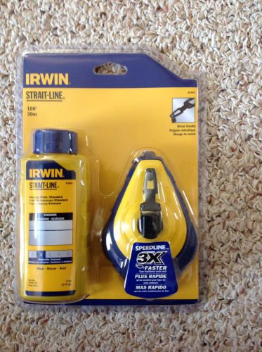 IRWIN STRAIT-LINE 64494 100ft Chalk Line Reel w/ 2oz Chalk