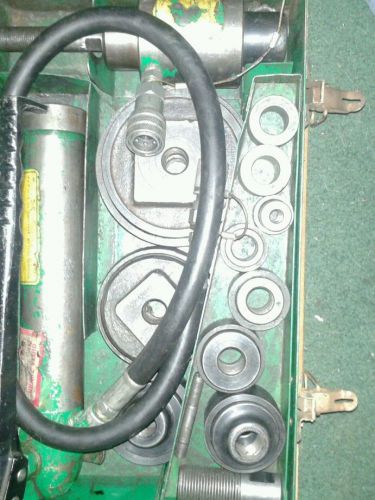 Greenlee 7646  1/2 ”–4” hydraulic knockout  set 767 pump 746 ram good working cond