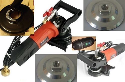 5&#034; variable speed wet polisher metal dust shroud 2 free aluminum backer stone for sale