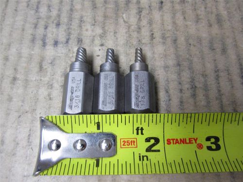 Snap on tools 3 pc us made multi spline hex drive screw extractors mechanic tool for sale