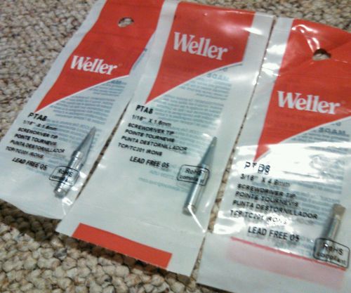 3 Weller Soldering Tips PTD8, PTA8