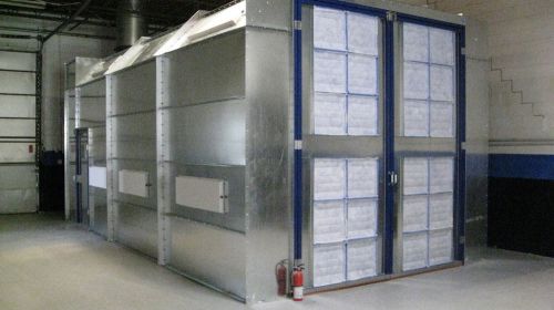 AUTOMOTIVE PAINT SPRAY BOOTH/CROSS DRAFT 14 WIDE x 12 TALL x 27 LONG