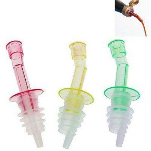 3Pcs Bottle Pourer Pour Spout Stopper Dispenser Liquor Flow Olive Wine Oil