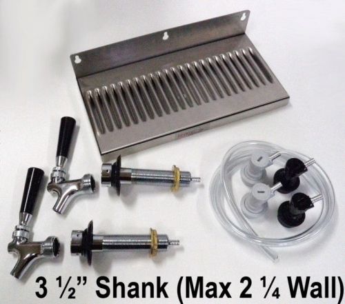 Draft Beer Kegerator Conversion Kit 2 TAP w/ 3.5&#034; Shank