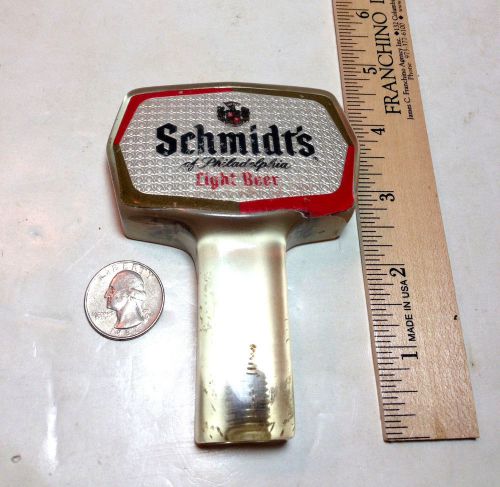 VTG SINCE 1860 SCHMIDT&#039;S OF PHILADELPHIA LIGHT BEER KEG MAN CAVE BAR HANDLE TAP