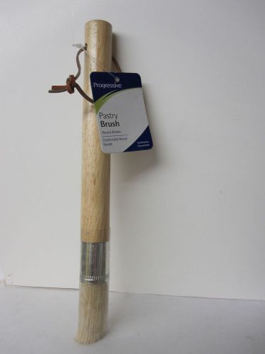 PASTRY BRUSH ROUND WOOD HANDLE NATURAL BRISTLES PROGRESSIVE 11 INCH NWT