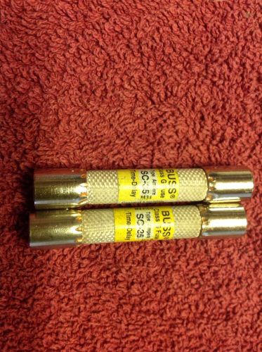 2 Fuses  Buss Sc -35 35 amp Time Lag for Stero Dishwasher SC-1 - 9381186 P521748