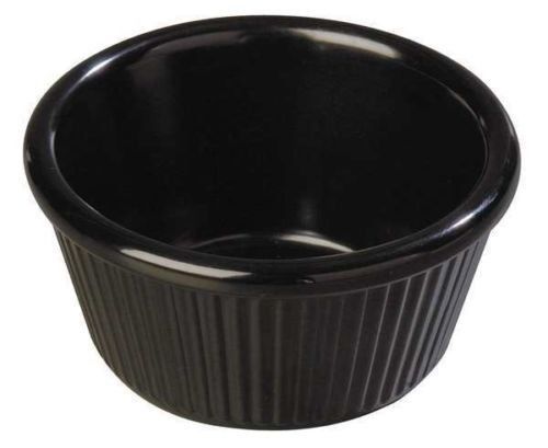 Black 4 oz. Fluted Melamine Ramekins 48/Case