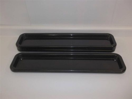 Food Container Deli Serve Pan Display Tray Catering Banquet Black Plastic Lot 4