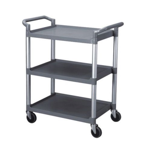 Bus cart / utility cart for commercial kitchen. 3 shelves - grey for sale