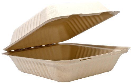 IFN Green 35-2003 BAMware Bamboo Fiber Clamshell  8&#034; Length (Case of 200)