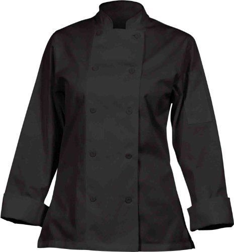 Chef works cwlj-blk womens executive chef coat  black  size s for sale