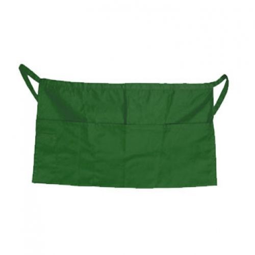 WAP-GR Green 23&#034; x 12&#034; Cotton Twill Waist Apron