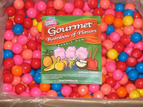 Dubble Bubble Rainbow Gourmet 1 pound  bulk bag 1 inch gumballs Fresh