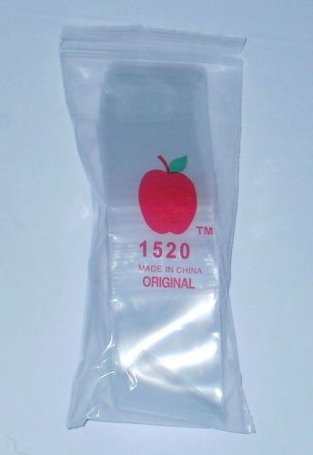 500 CLEAR APPLE SMALL ZIPLOC PLASTIC BAGS #1520 NEW