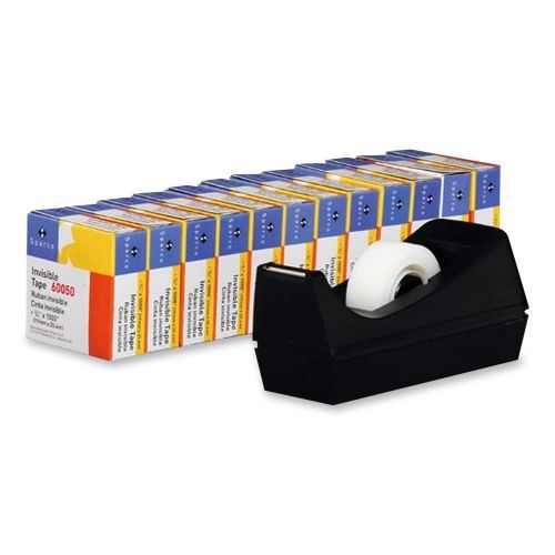 SPR64008 Tape, w/ Dispenser, 3/4&#034;x1000&#034;, 12/PK, Black