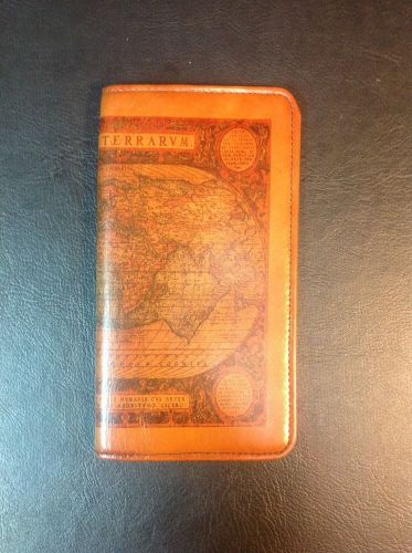 Scully World Atlas Leather Checkbook/Notepad