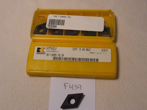 10 NEW KENNAMETAL DCMT 432LF CARBIDE INSERTS. GRADE: KC910. USA MADE  {F439}