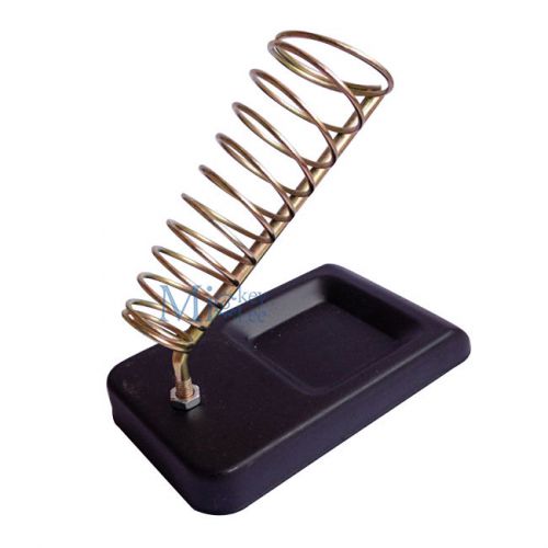 Soldering Solder Iron Metal Rectangle Stand Spring Holder Cast Iron Square Base