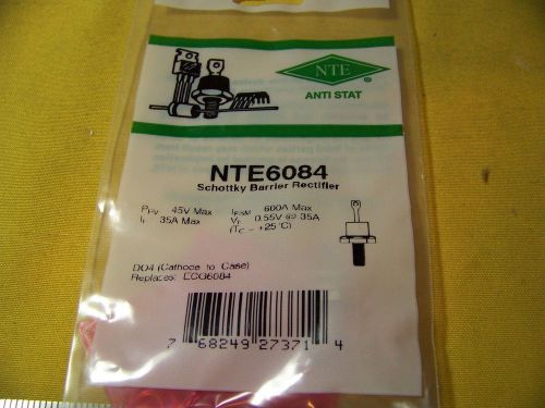 NTE6084 Schottky Barrier Rectifier PRV 45V It 35A DO4  Xref  ECG6084