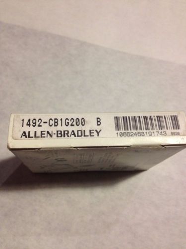 ALLEN BRADLEY 1492-CB1G200  SERIES B 20 AMP ONE POLE CIRCUIT BREAKER