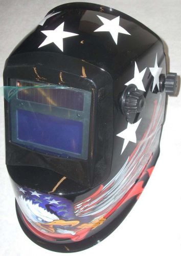 Eagle with stars auto darkening welding helmet solar powered variable shade 9-13 for sale