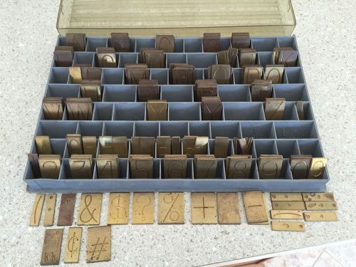 165 pc New Hermes Letter Number Set Engraving Plates Brass Lot Etc