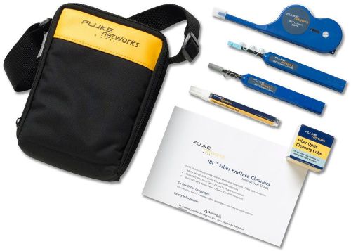 Fluke Networks NFC-KIT-CASE-E Enhanced Fiber Optic Cleaning Kit, Fiber Tester