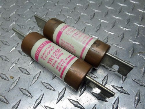 PAIR OF GOULD SHAWMUT TRI-ONIC TR125R 125 AMPS 250 VAC FUSES