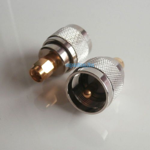 1Pcs UHF male plug to SMA male plug RF coaxial adapter connector