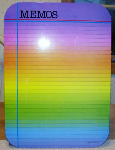 METAL DRY ERASE MEMO BOARD COLORFUL 15&#034; X 10.75&#034;.