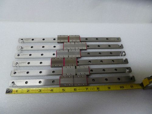 LOTS OF 6 SCHEEBERGER MN14-G3-V0 Linear Bearing Slide Rail 11.50 IN LONG